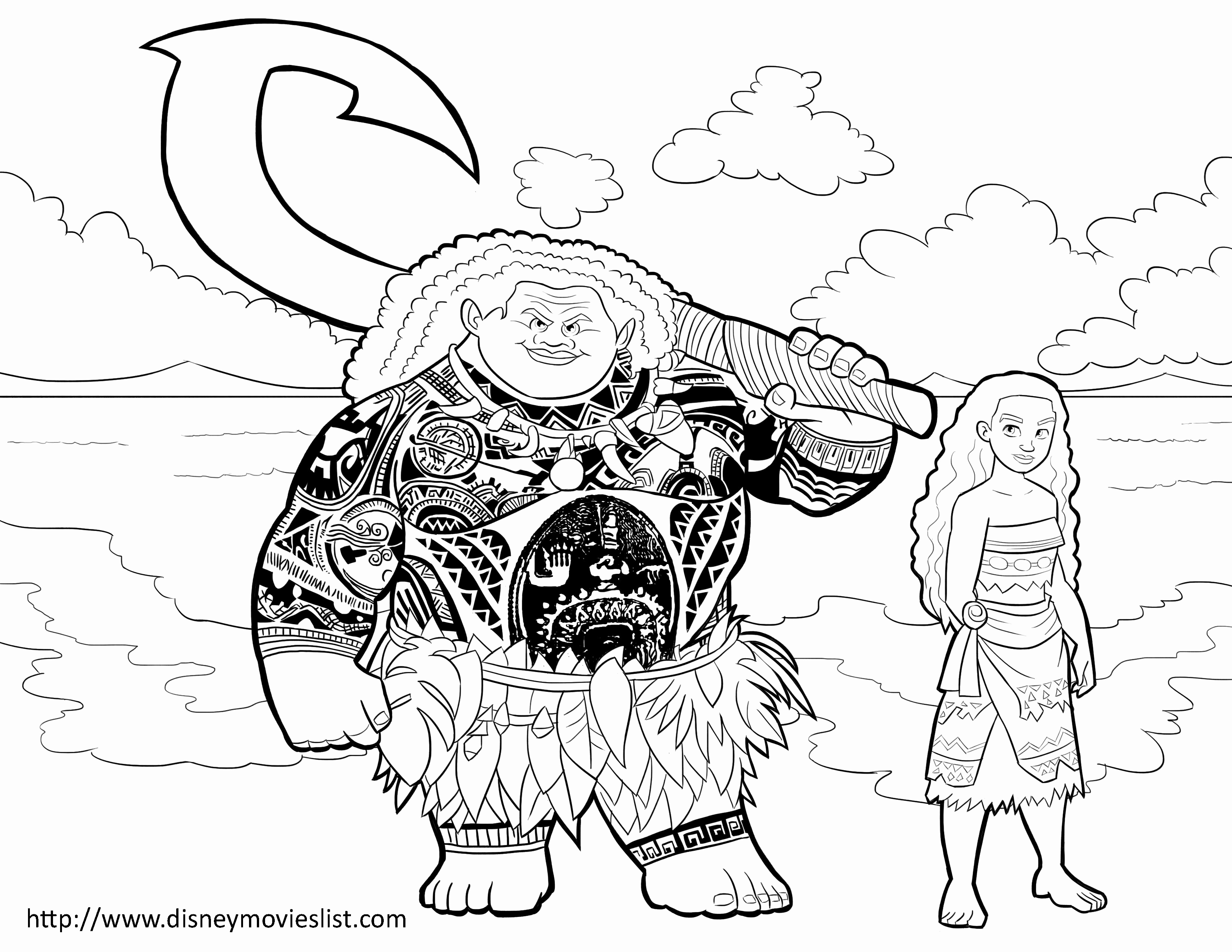 3300x2550 Summer Coloring Pages To Print 2 Awesome Disney S Moana Coloring