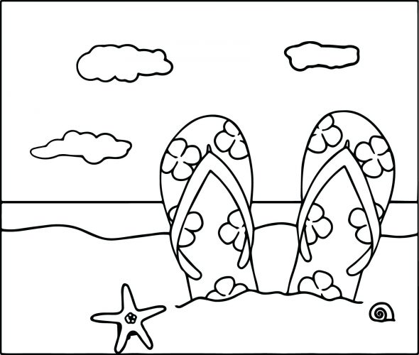 590x500 Coloring Pages ~ Summer Coloring Page Fun Pages At The Beach