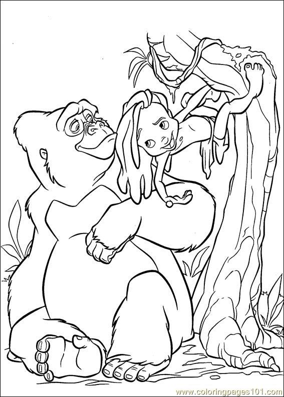 567x794 Tarzan 46 Coloring Page