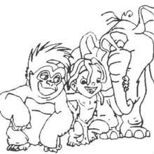 220x220 Tarzan Hunting Coloring Pages
