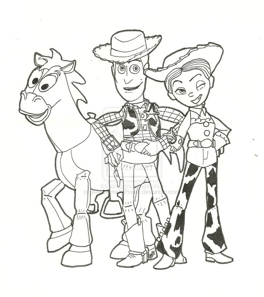 900x1014 Jessie Toy Story Coloring Pages