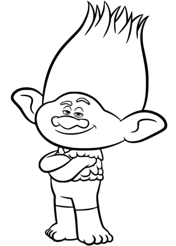343x480 Branch From Trolls Coloring Page From Dreamworks Trolls Category