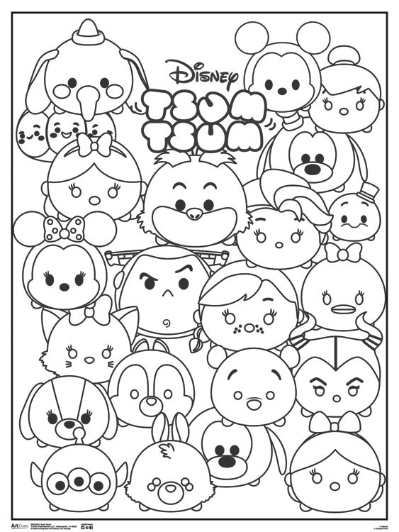 563x750 Disney Tsum Tsum Drawings