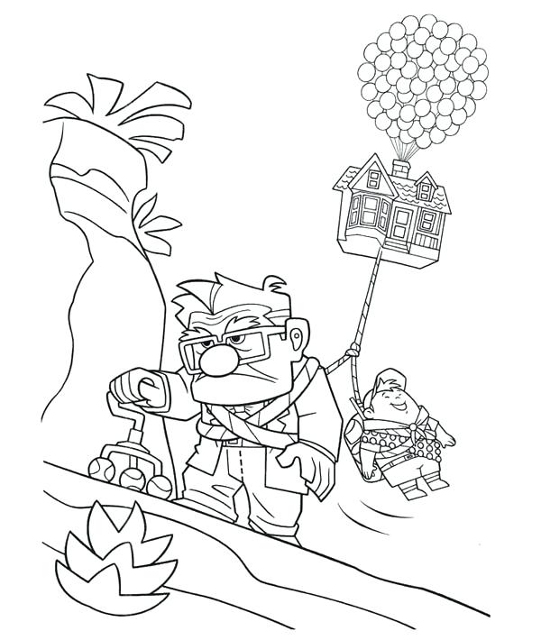 600x710 Landscapes Up On Hills Coloring Pages Printable Image Of Disney Up