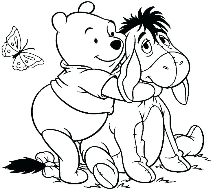 736x656 Coloring Pages Winnie The Pooh Animal The Pooh Characters Coloring