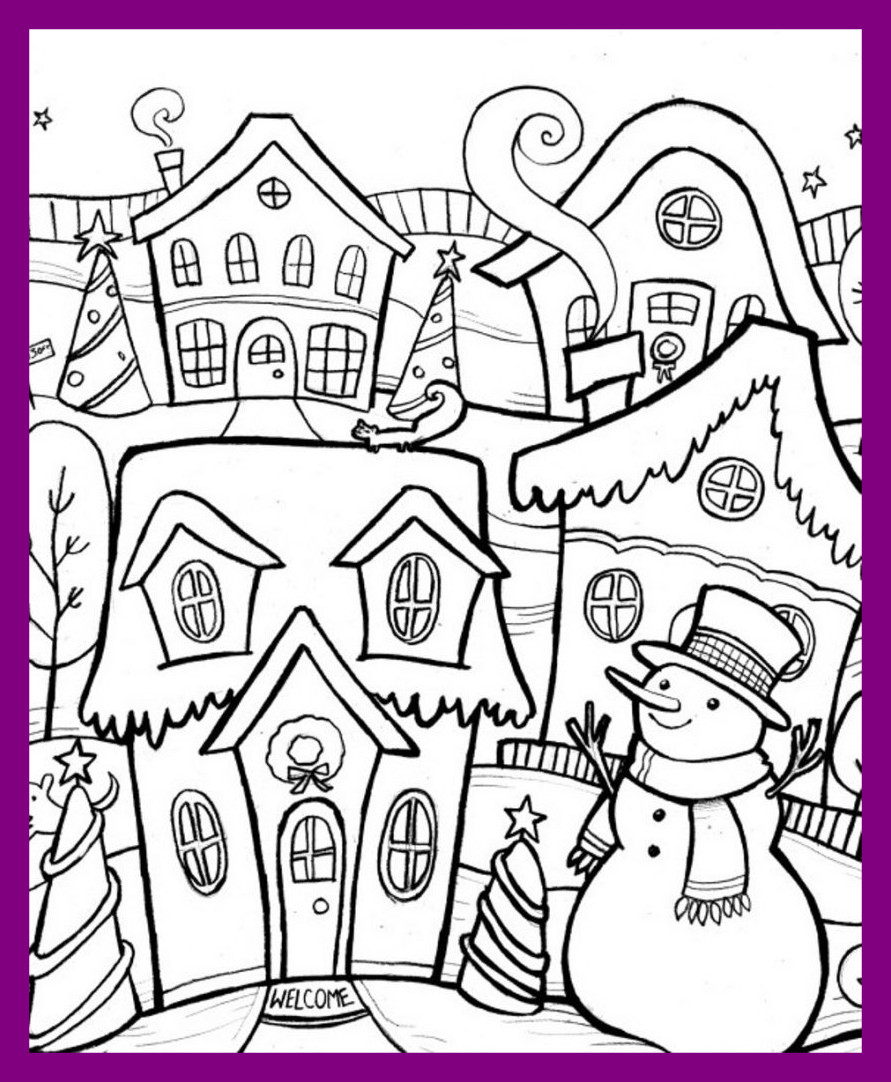 891x1082 Fascinating Winter Color Sheet Image For Disney Coloring Pages
