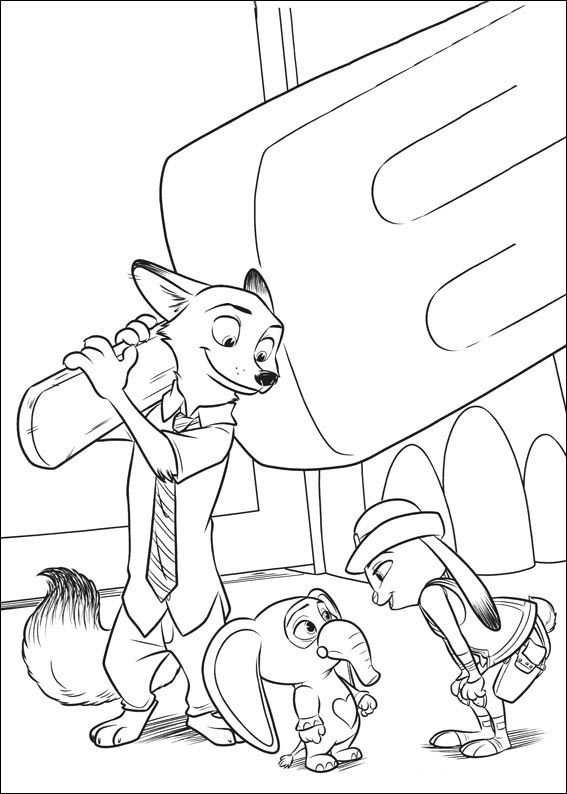 567x794 Zootopia Coloring Pages 24