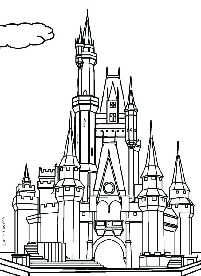 654x900 Disney World Castle Coloring Pages