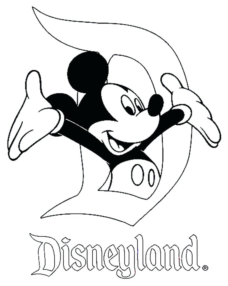 785x986 Disneyland Coloring Page Mickey In Coloring Pages Full Size Image
