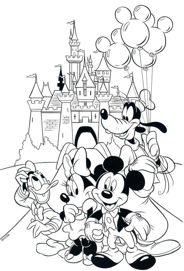 736x1080 Disney Park Coloring Pages World Rides Disneyland Castle