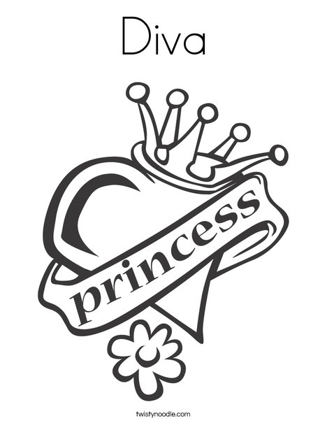 468x605 Diva Coloring Page