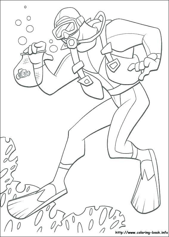 567x794 Scuba Diver Coloring Page Scuba Diver Colouring Page Coloring