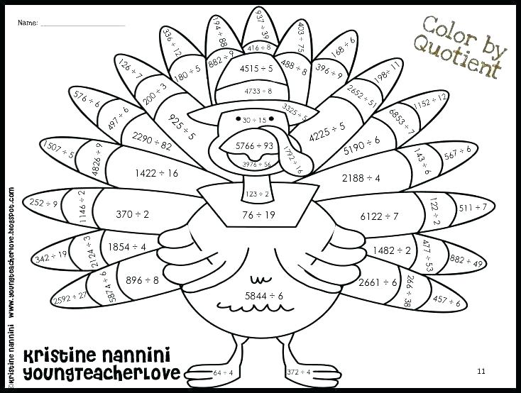 734x554 Color By Number Thanksgiving Division Coloring Pages Thanksgiving