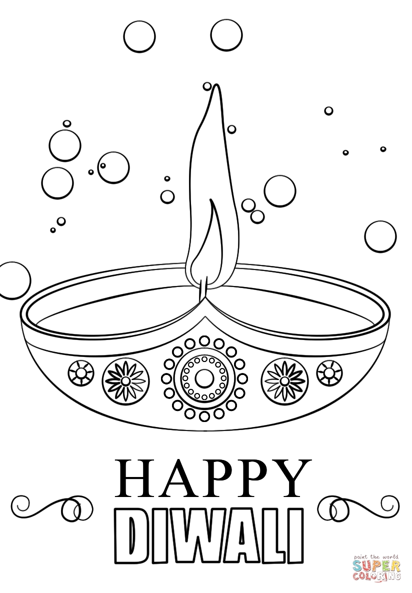 824x1186 Diwali Diya Coloring Pages To Print Coloring For Kids 2018