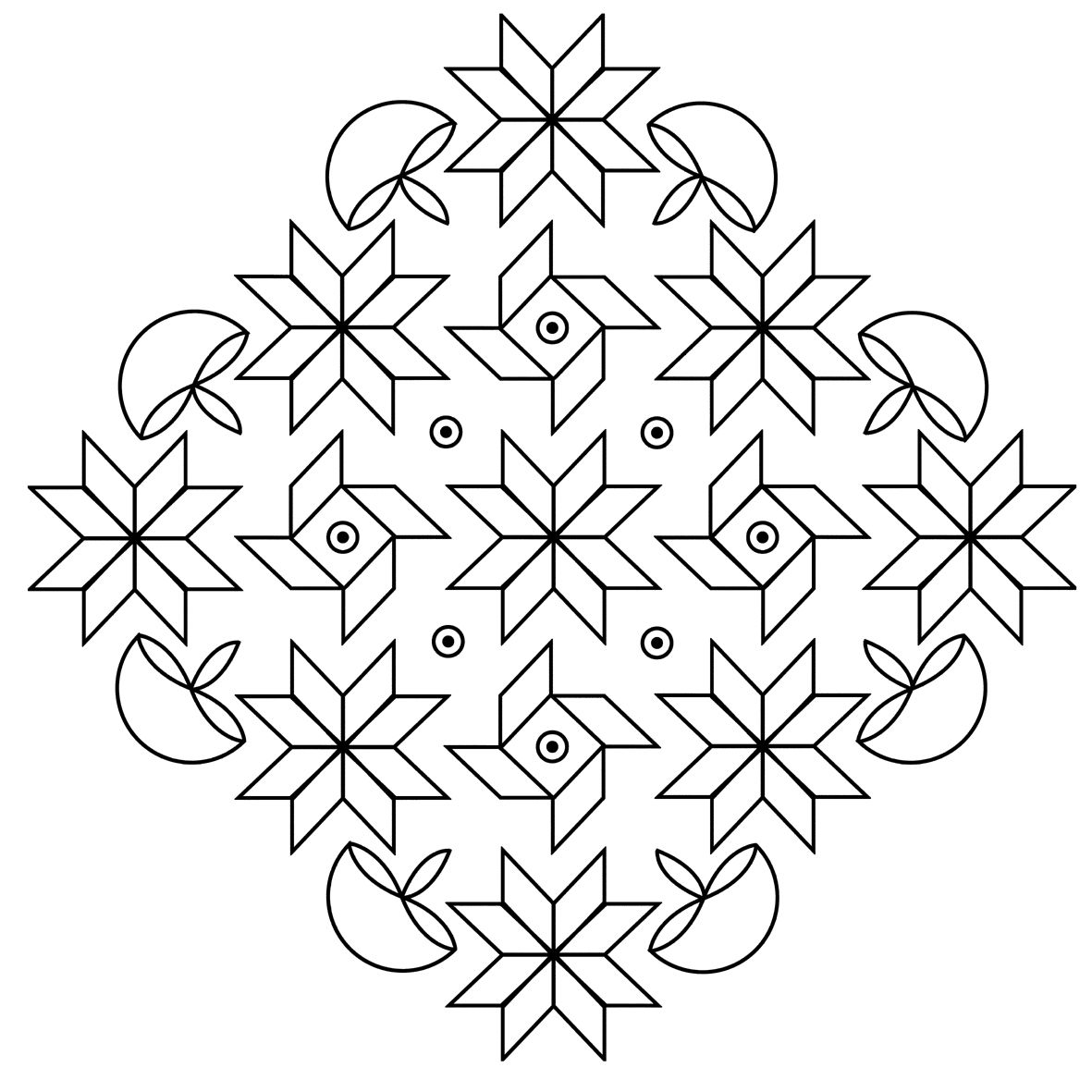1181x1181 Free Printable Rangoli Coloring Pages For Kids