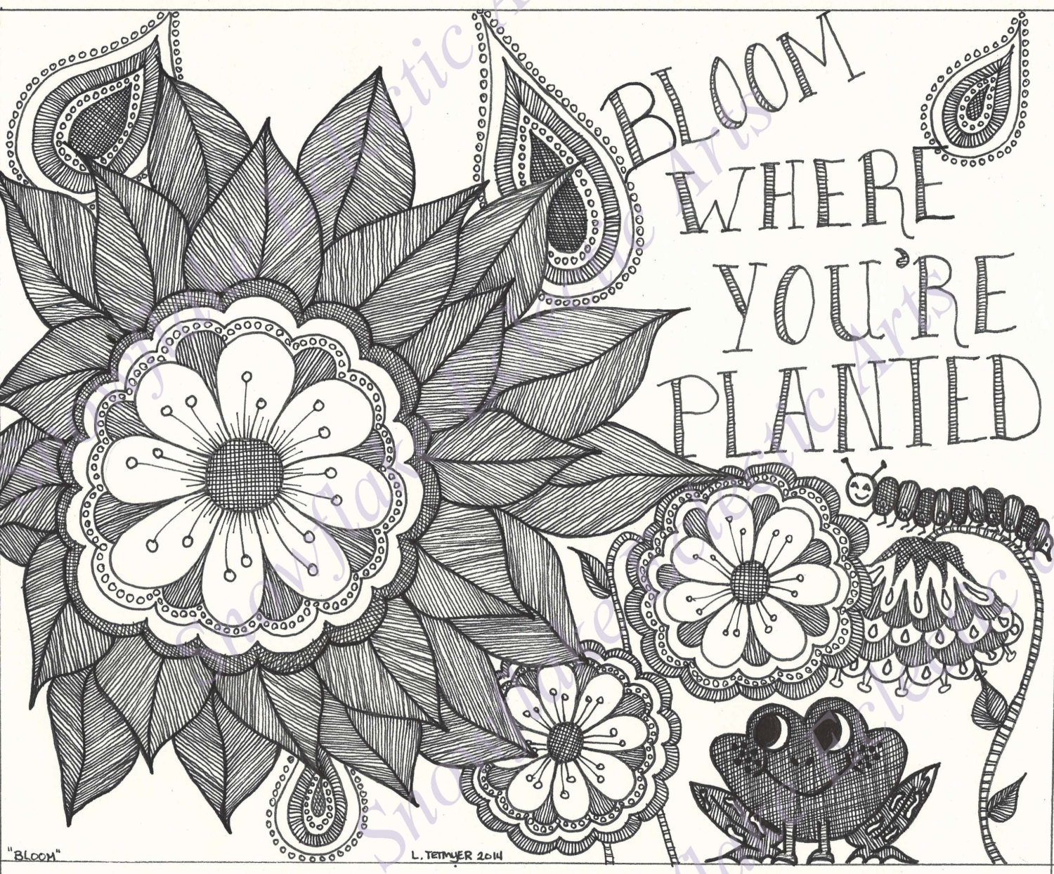 1500x1244 Diy Coloring Page Instant Pdf Digital Download Printable