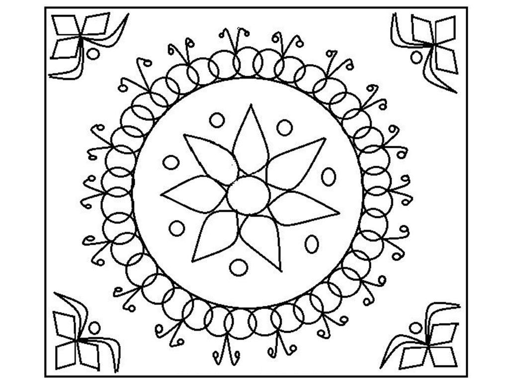 1024x768 Diwali Coloring Pages Paginone Biz New