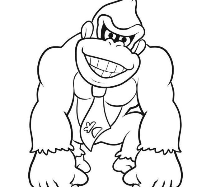 678x600 Dk Coloring Pages Donkey Kong Coloring Pages Many Interesting
