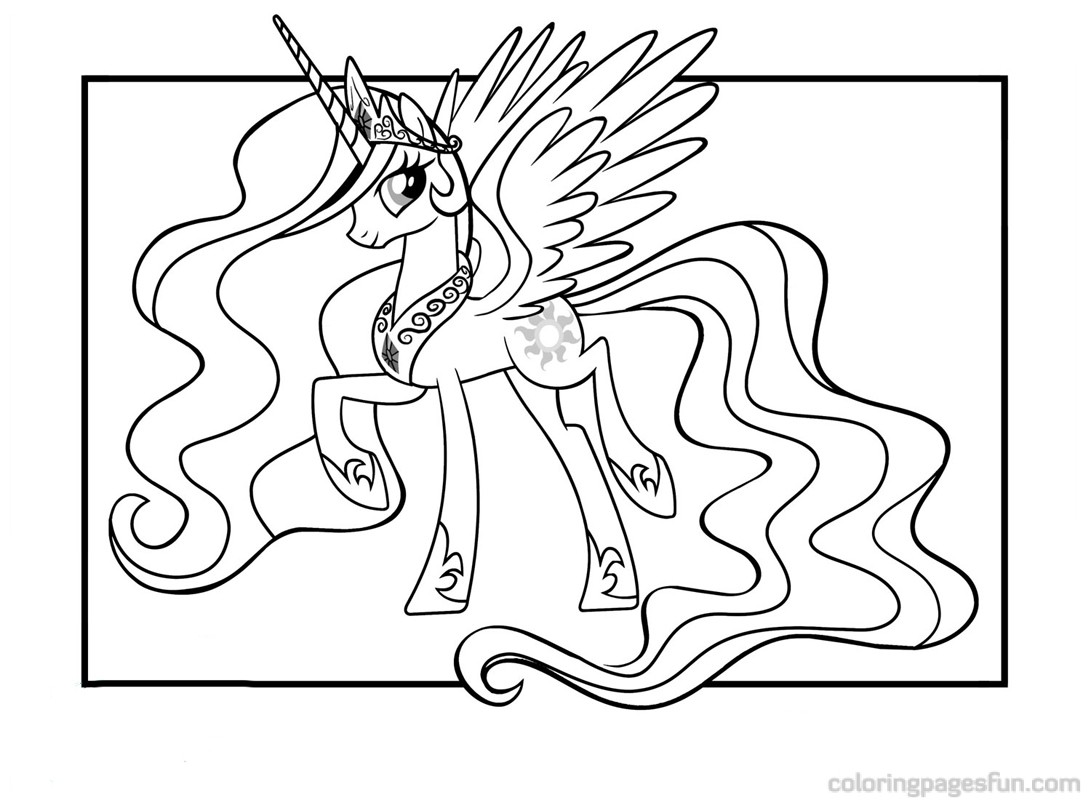 1091x800 My Little Pony Princess Celestia Coloring Pages