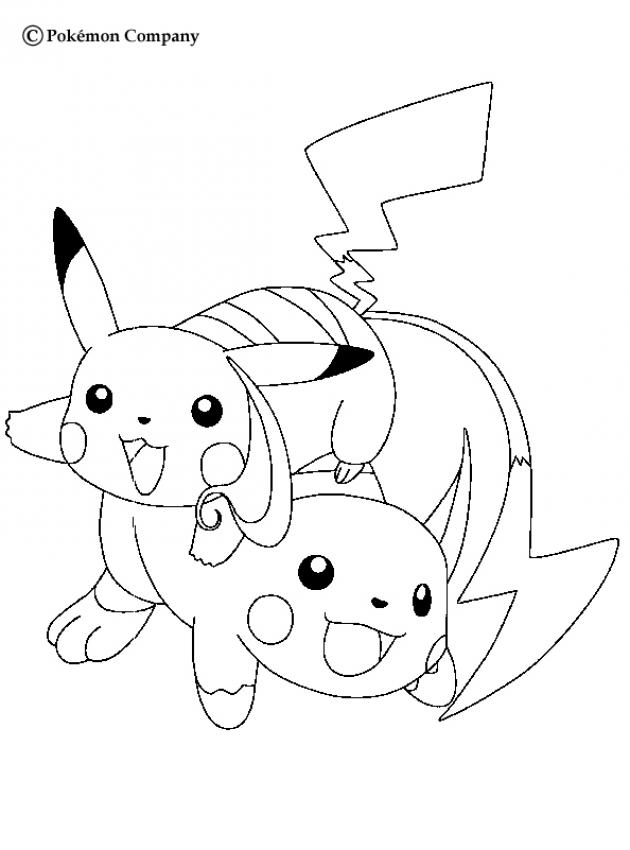 630x850 Raichu Coloring Pages