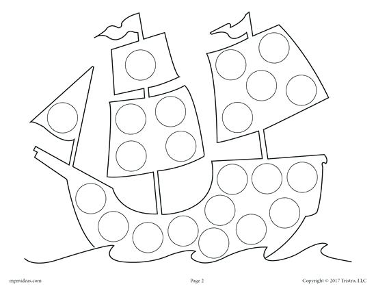 550x425 Dot Art Coloring Pages Free Mayflower Do A Dot Printable And Dot