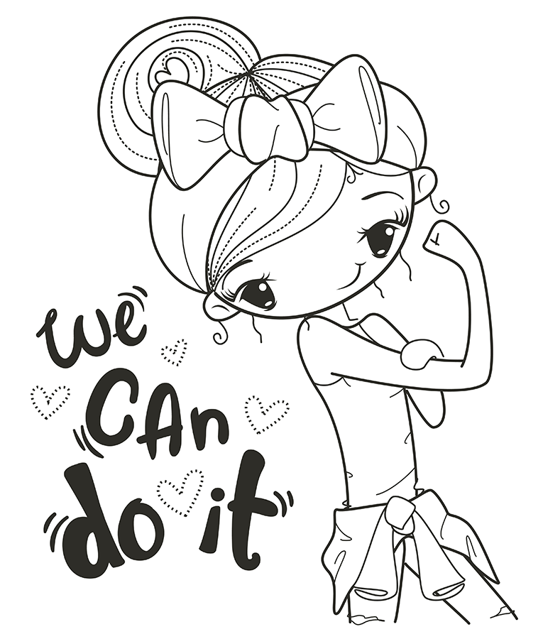 765x900 You Can Do It Free Coloring Page Adults, Kids, Quotes Coloring Pages