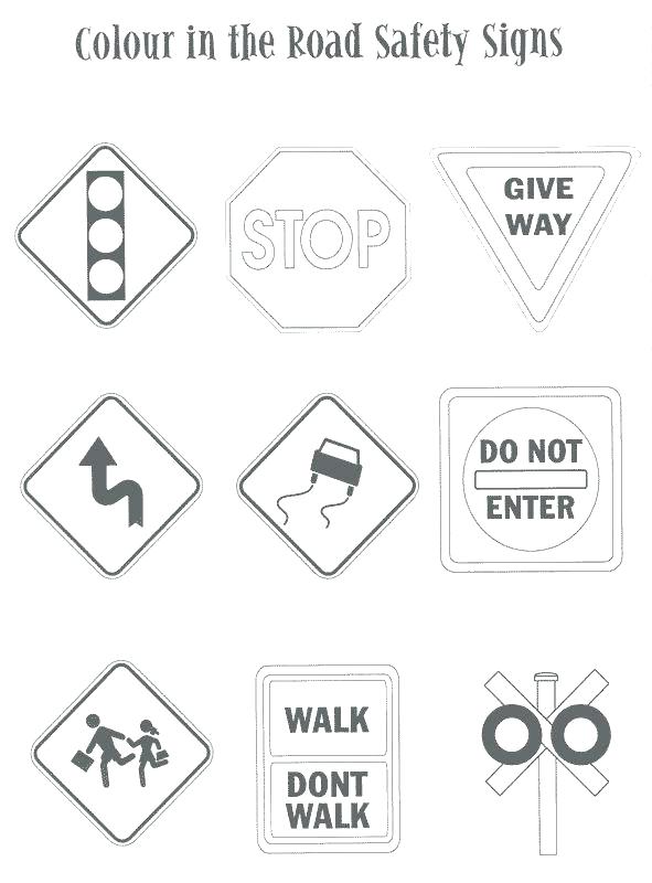 591x800 Stop Sign Outline Stop Sign Coloring Sheet Coloring Pages Traffic