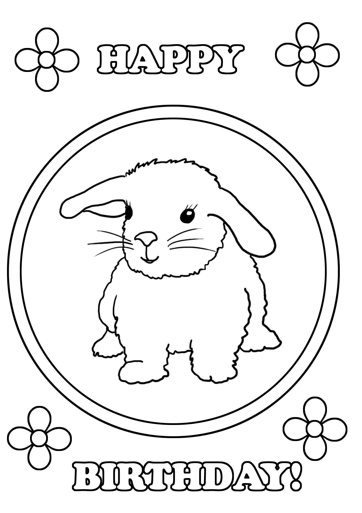 1240x1754 Birthday Coloring Pages