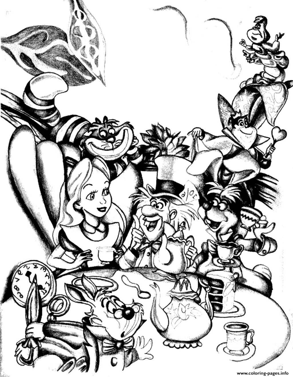 1024x1320 Adult Disney Drawing Alice In Wonderland Coloring Pages Printable