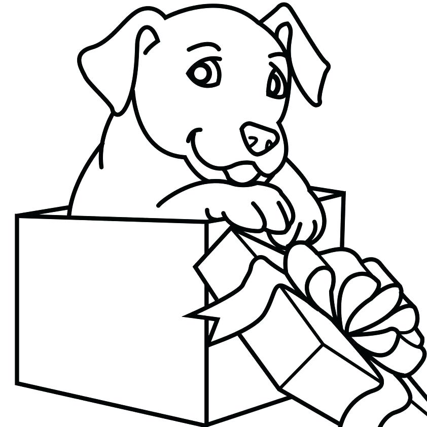 842x842 Dog Coloring Sheet