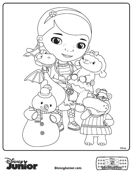 436x577 Free Doc Mcstuffins Coloring Pages