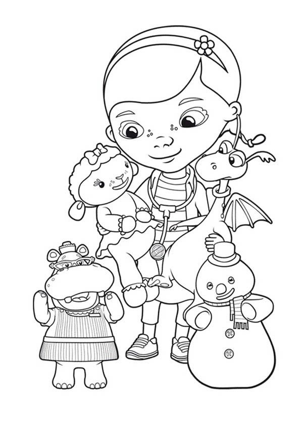 Doc Mcstuffins Christmas Coloring Pages