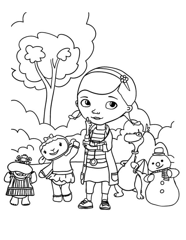 600x776 Doc Mcstuffins And Friends In The Park In Doc Mcstuffins Coloring