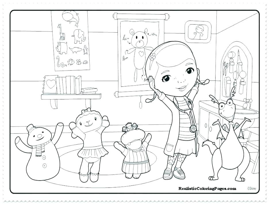 936x711 Doc Mcstuffins Color Page Color Doc Doc Mcstuffins Coloring Pages