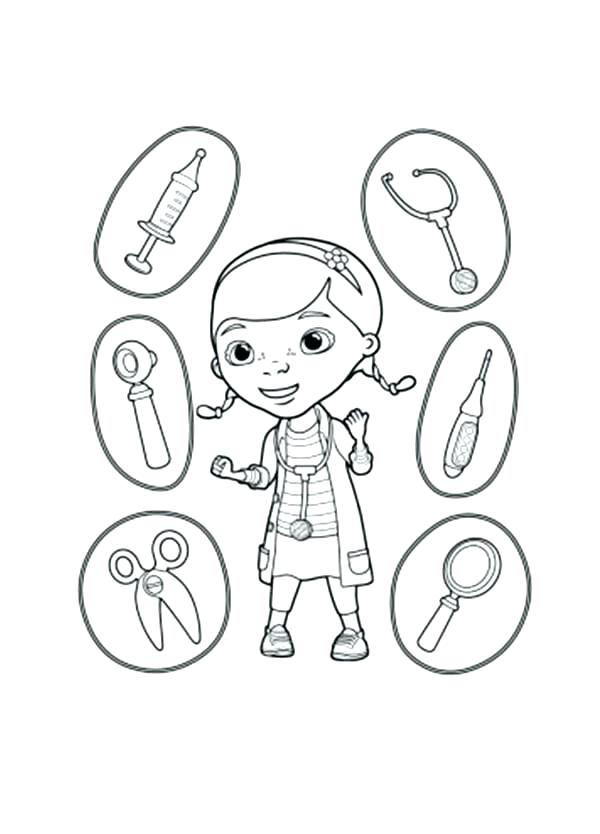 600x834 Doc Mcstuffins Color Sheets Doctor Coloring Pages Doc Color Pages