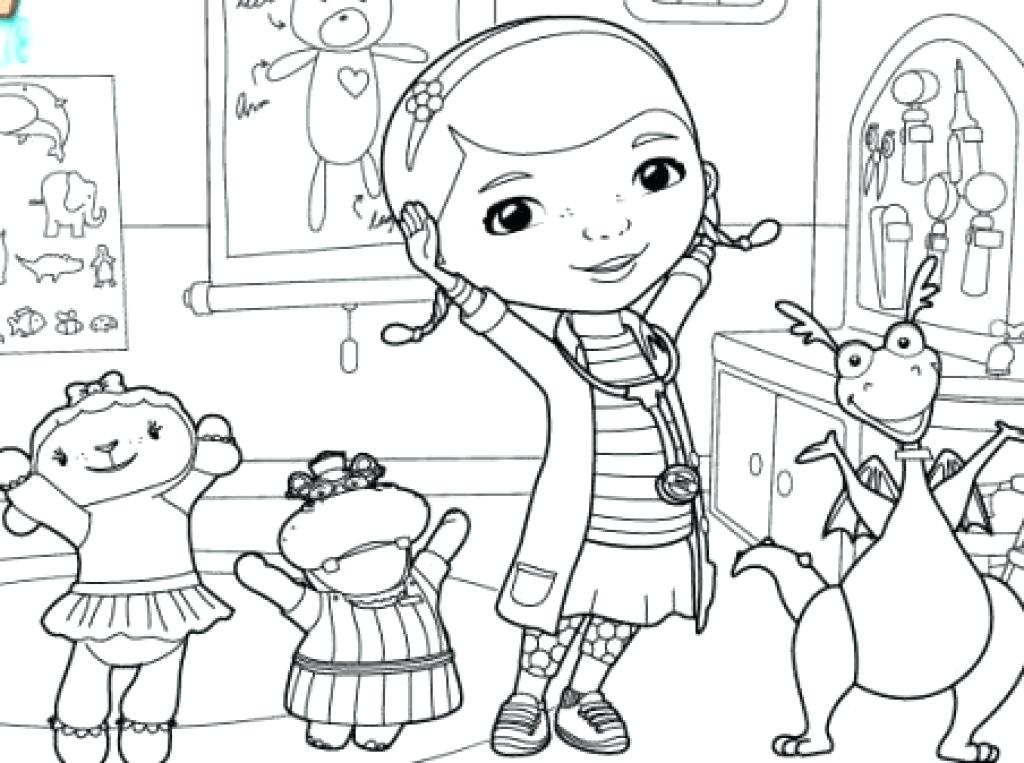 1024x763 Doc Mcstuffins Coloring Pages Online Doc Mcstuffins Color Page Doc