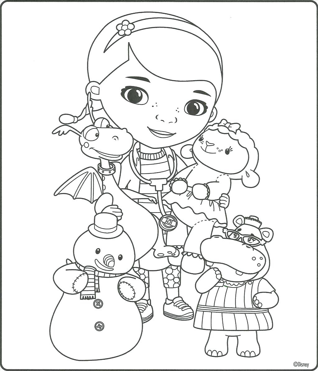 1023x1194 Coloring Page ~ Doc Mcstuffins Color Pages Coloring Disney Junior