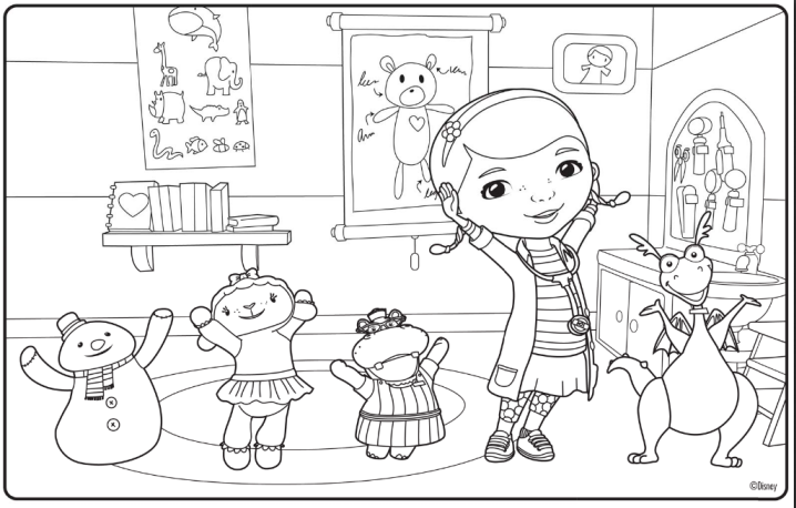 718x458 Doc Mcstuffins Coloring Pages