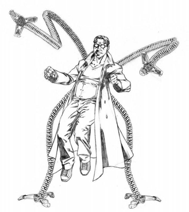 665x744 Doc Ock Coloring Pages Color Bros