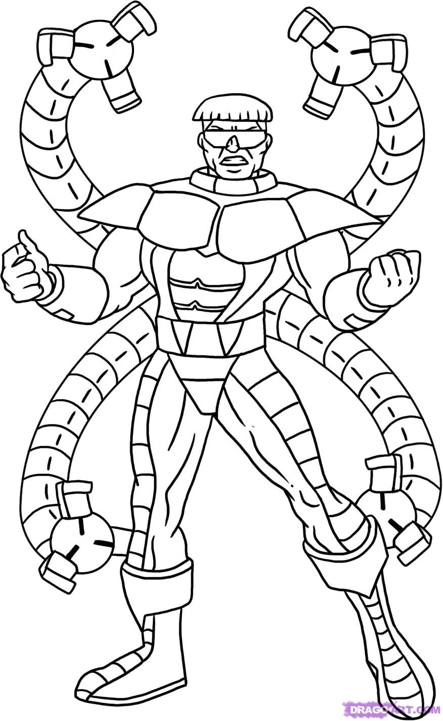 876x1425 Doctor Octopus Coloring Pages