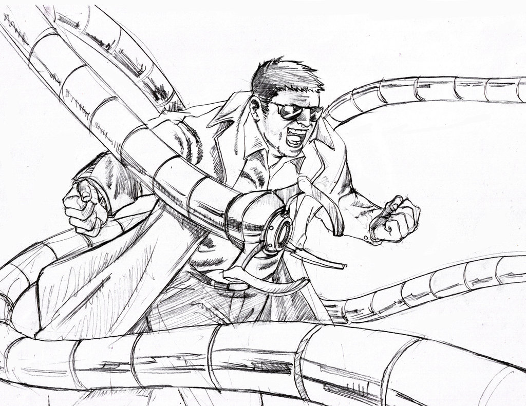 1024x791 Doctor Octopus Coloring Pages. Superhero Spiderman Spiderman