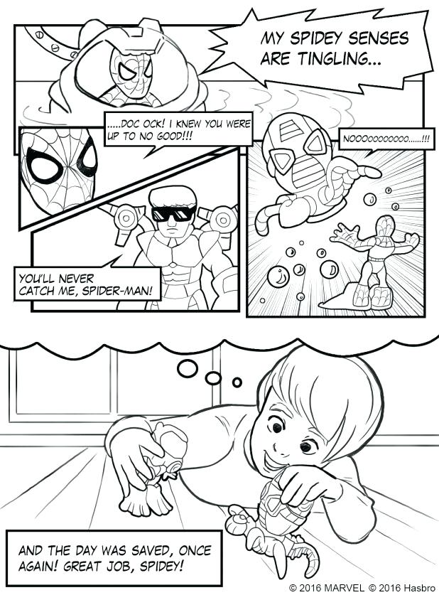 618x837 Hasbro Coloring Pages Spider Man Comic Page Inspiring Printable