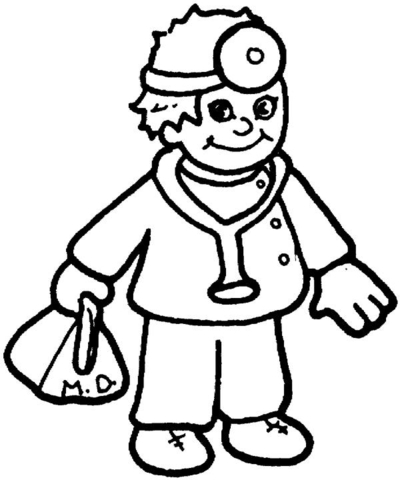 400x480 Doctor Coloring Pages Coloring Page