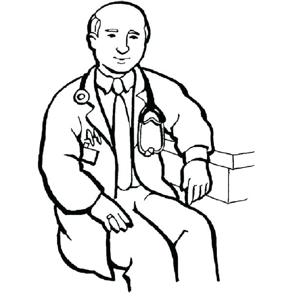 600x600 Coloring Pages Doctor Hospital Male Doctor Coloring Pages Coloring