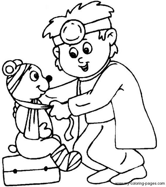 567x638 Doctor Coloring Pages