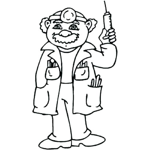 500x500 Interesting Doctor Coloring Page Doctor Coloring Page Doctor