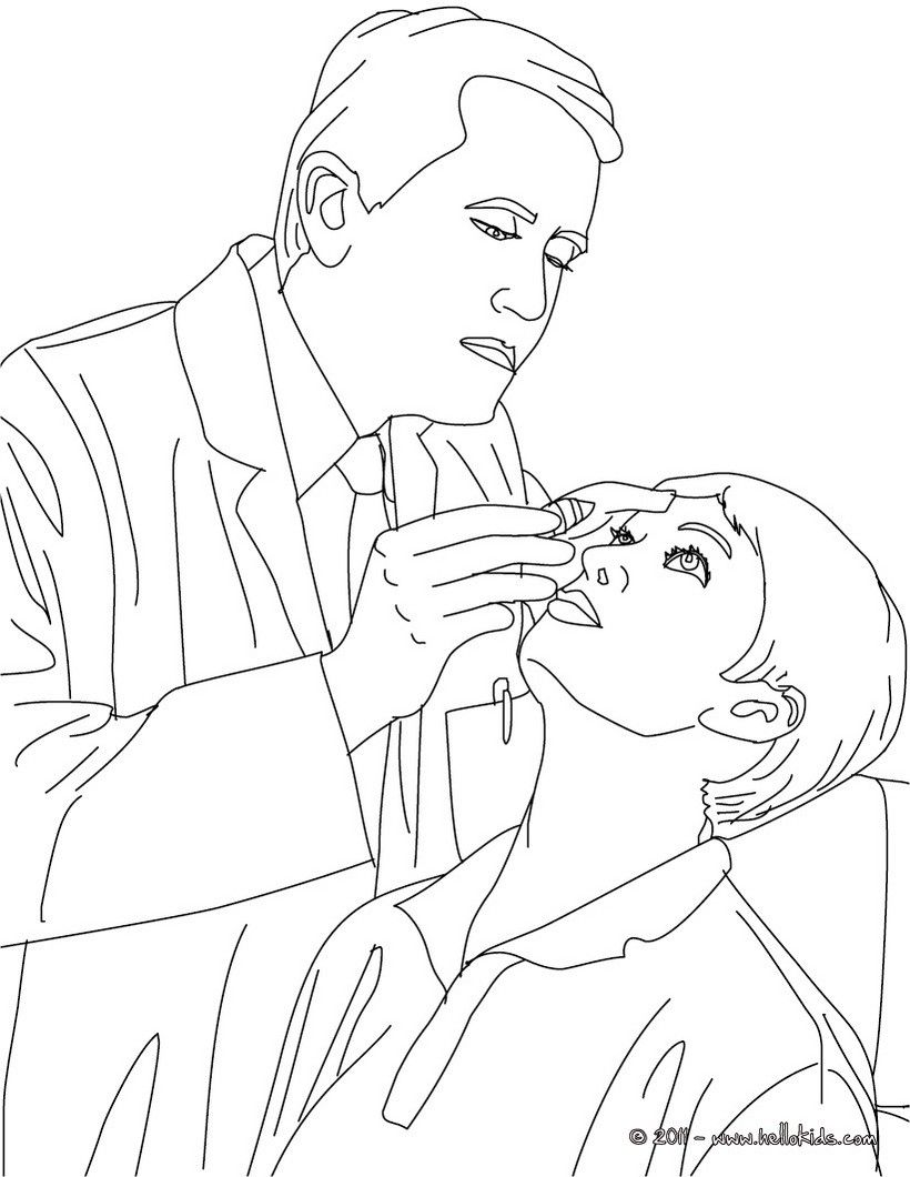 820x1060 Ophthalmologist Doctor Coloring Page. Amazing Way For Kids