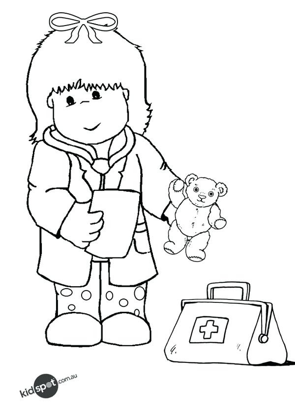 600x850 Woman Doctor Coloring Pages Copy Page Jobs 8 Printable Octopus