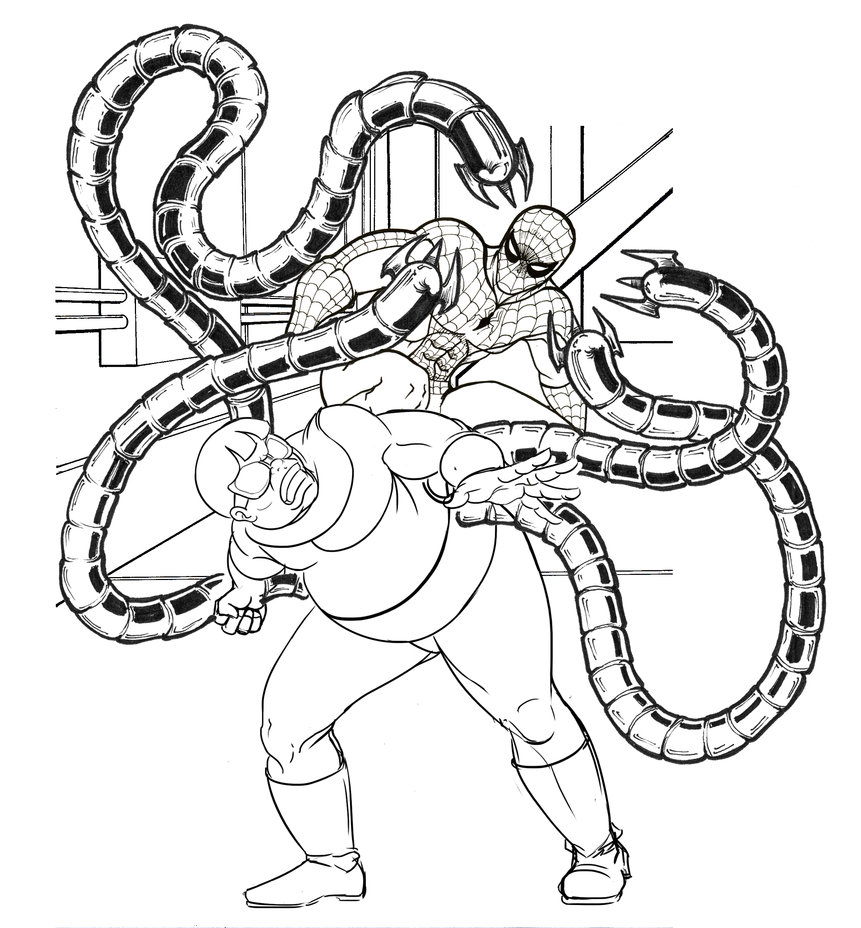 861x928 Spiderman Vs Doctor Octopus By Androsofthewoods