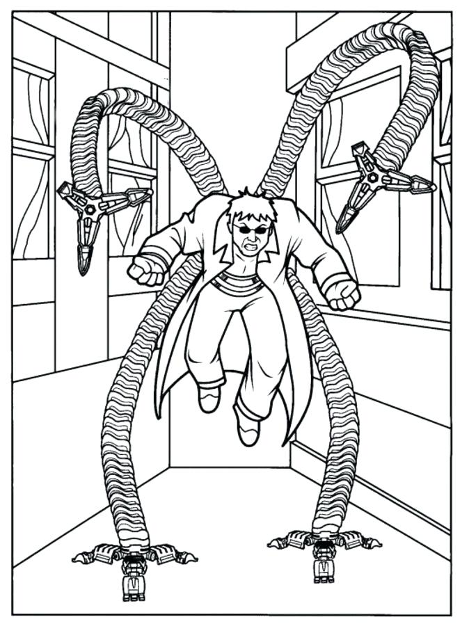 674x900 Coloring Doctor Octopus Coloring Pages Comics Marvel Sheets